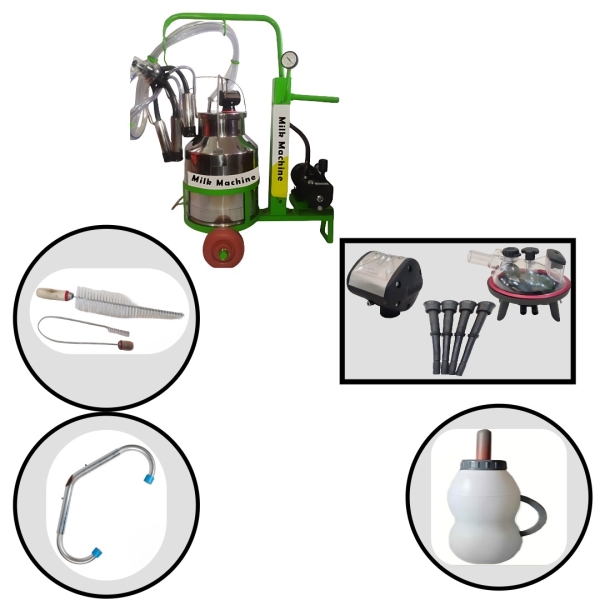 Trolley-Milking-Machine-+-Cleaning-Kit-+-Anti-Kick-bar-+-Liner+Claw+Pulsator-Combo-+-Calf-feeding-Bottle-